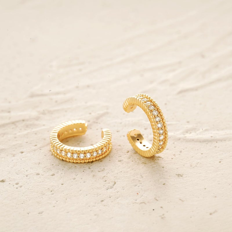 MYEARS Women Ear Cuff Earring Gold Non Pierced Ear Cartilage Clip on Wrap Hoop 14K Gold Filled Tiny Boho Beach Simple Minimalist Delicate Handmade Hypoallergenic Jewelry Gift-Sold as Single/Pair - Image 5